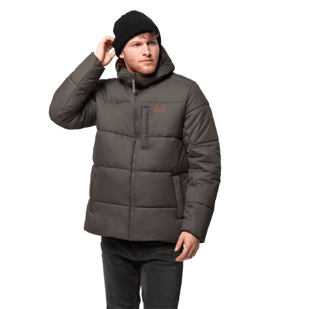 Jack Wolfskin KYOTO insulated jacket ανδρικα γκρι καφε | GR2645178